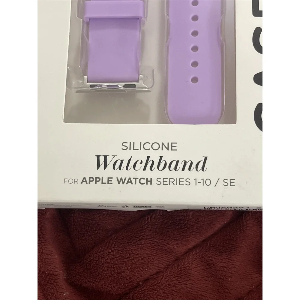 Case-Mate Purple Silicone Watchband Strap Band for Apple Watch Series 1-10 / SE